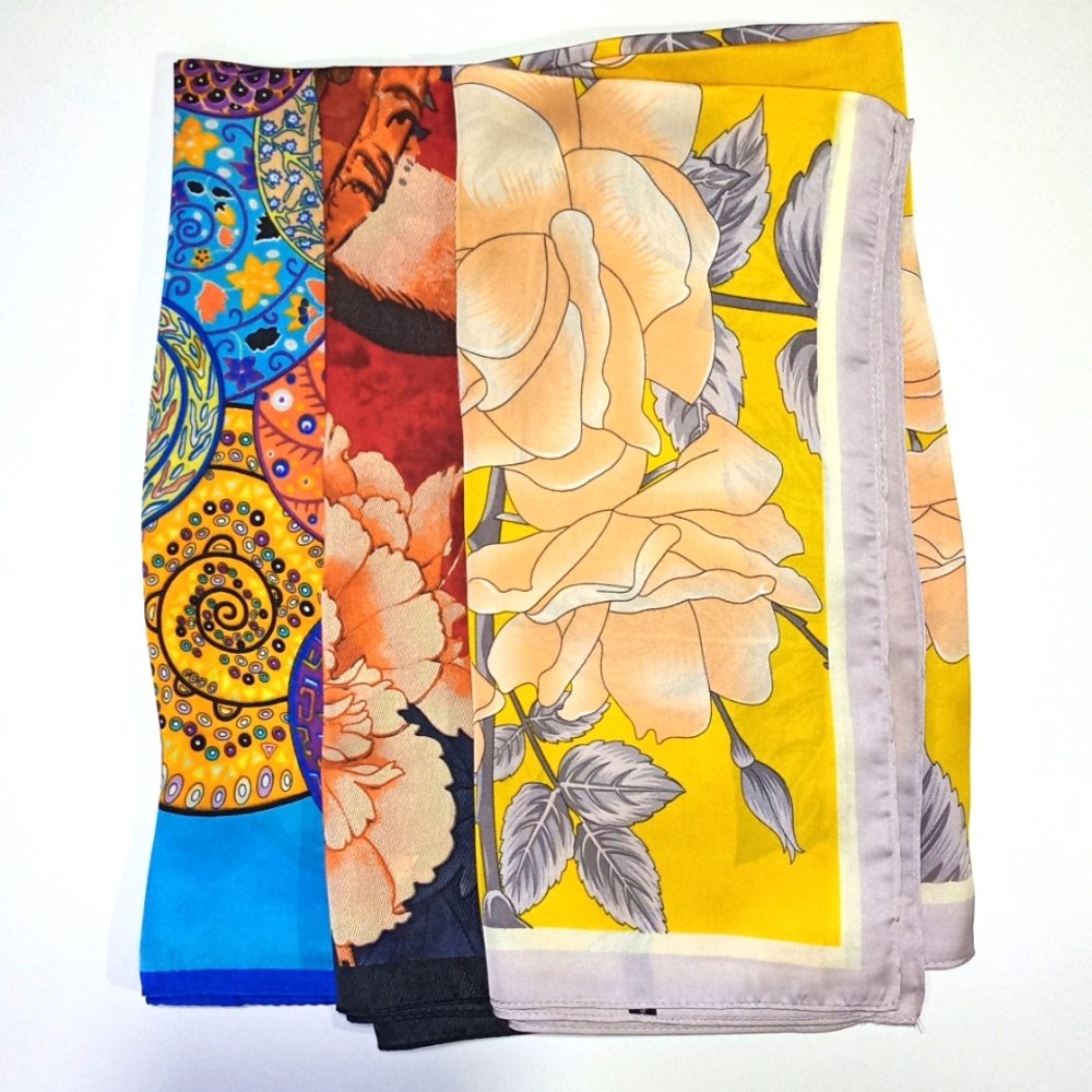 Lots Bundle of 3 Scarf Scarves 27" x 27" 7003